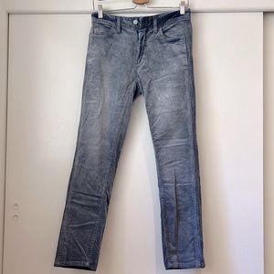 Anthropologie blue-grey corduroy pants